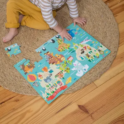 Puzzle APLI harta lumii, 24 piese SOLAPL14550