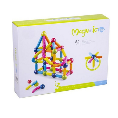 Set de constructie magnetic - forme 3d (84 piese)