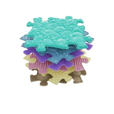 Covoras ortopedic senzorial puzzle set b pastel pentru bebelusi - okemfk-023-2