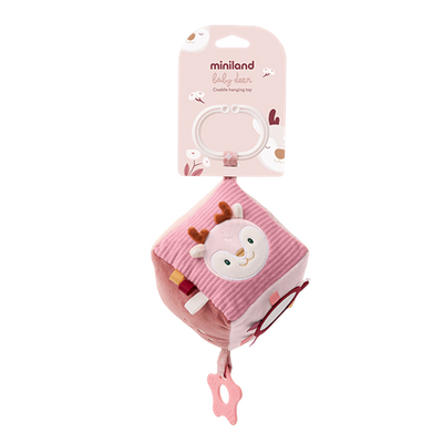 Jucarie bebe pentru leagan si carucior, cu sunete si oglinda, caprioara - okeml97373