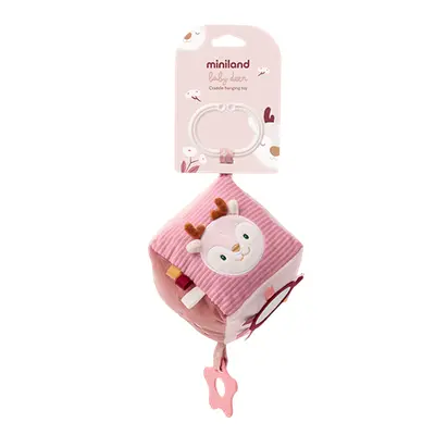 Jucarie bebe pentru leagan si carucior, cu sunete si oglinda, caprioara - okeml97373