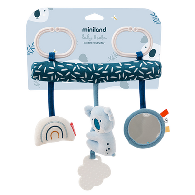 Jucarie bebe pentru leagan si carucior, cu sunete si oglinda, ursulet koala - okeml97383