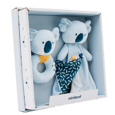 Set cadou bebe - zornaitoare si paturica moale de atasament koala, de la 0 luni - okeml97380