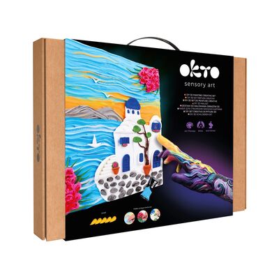 Set pictura 3D cu argila usoara, 30*40cm - Santorini KRTOK10044