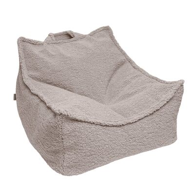 Fotoliu Tip Puf Pentru Copii Meowbaby   Bearly Sako Bag ,   Gri Deschis, Material Certificat Oeko-tex Pjbbsbg001ie