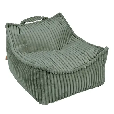 Fotoliu Tip Puf Pentru Copii Meowbaby   Churros Sako Bag ,   Olive Sage Green, Material Certificat Oeko-tex Pjbcsbosg001ie