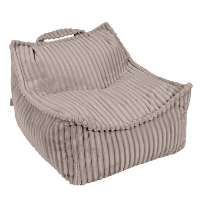 Fotoliu Tip Puf Pentru Copii Meowbaby   Churros Sako Bag ,   Pebble Beige, Material Certificat Oeko-tex Pjbcsbpg001ie