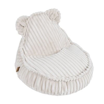 Fotoliu Tip Puf Pentru Copii Meowbaby   Churros Teddy Sako Bag ,   Cotton Candy White, Material Certificat Oeko-tex Pjbcstccw001ie