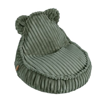 Fotoliu Tip Puf Pentru Copii Meowbaby   Churros Teddy Sako Bag ,   Olive Sage Green, Material Certificat Oeko-tex Pjbcstosg001ie