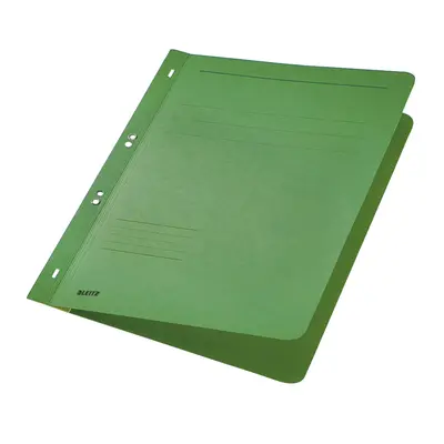 Dosar cu sina Leitz 1/1, carton, 100% reciclat, certificare Blue Angel, A4, cu capse, 170 coli, verde BPTCSL374255