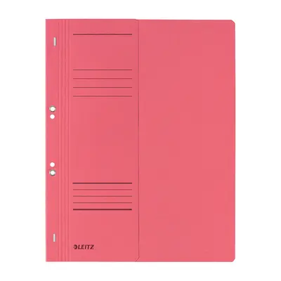 Dosar cu sina Leitz 1/2, carton, 100% reciclat, certificare Blue Angel, A4, cu capse, 170 coli, rosu BPTCSL374025