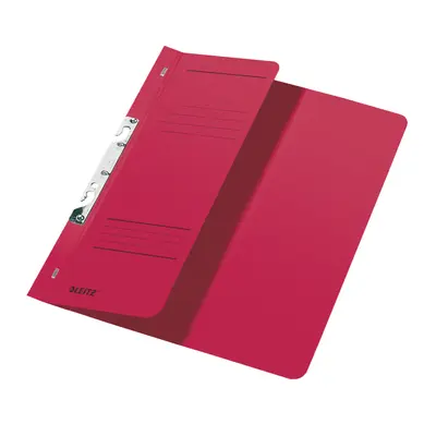 Dosar cu sina Leitz 1/2, carton, 100% reciclat, certificare Blue Angel, A4, incopciat, 170 coli, rosu BPTCSL374425