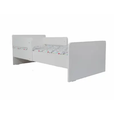 Pat copii Alb nepersonalizat model  Dubla Protectie, 130x60 Cm Ptv8758