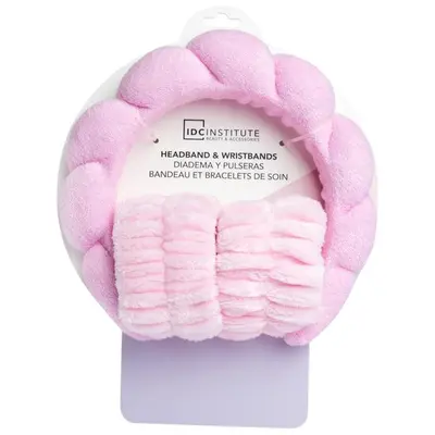 Set bentită și manșete Skincare roz, IDC Institute, 44137