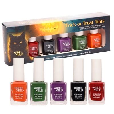 Set lac de unghii Trick or Treat Tints , 5x12ml Limited Edition – Halloween Edition, 63102, Wild&Mild