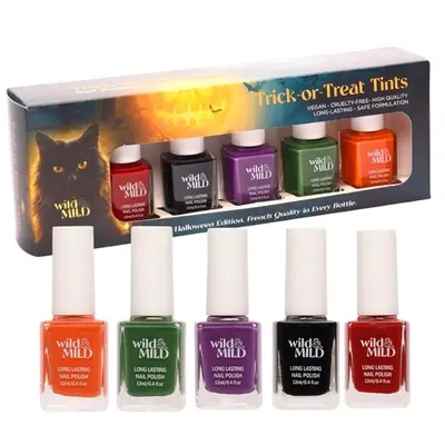 Set lac de unghii Trick or Treat Tints , 5x12ml Limited Edition &ndash; Halloween Edition, 63102, Wild&Mild