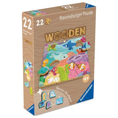 Ravensburger - Puzzle din lemn vietati marine 22 piese ARTRVSPC04081