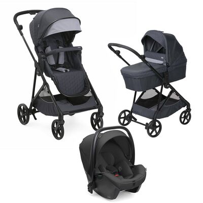 Carucior copii 3 in 1 Chicco Seety, Kory Plus I-Size 87146, BostonGrey (Gri), 0luni+ CHC8709753+8709853+8714645-8