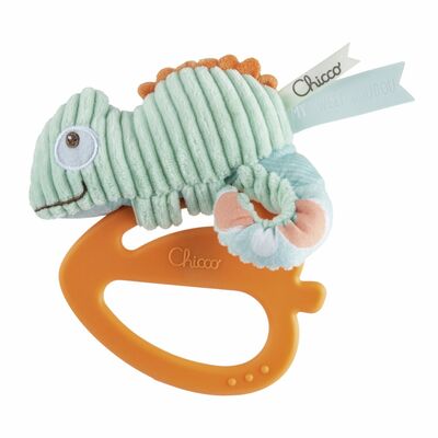 Jucarie 2 in 1 Chicco Cameleon My Sweet DouDou, zornaitoare si inel gingival, 3luni+ CHC11466-1