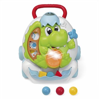 Jucarie Chicco 2 in 1, centru de activitati si antemergator Dinozaur, 9-24 luni CHC11293-1