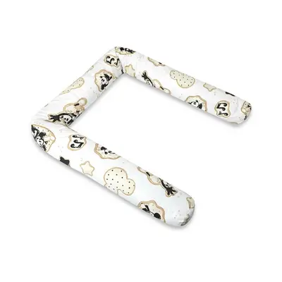 Aparatoare pentru patut, Qmini, Tip rulou, Cu husa detasabila, Lungime 180 cm, Din bumbac certificat Oeko Tex Standard 100, Mickey Mouse BYN6426972029674