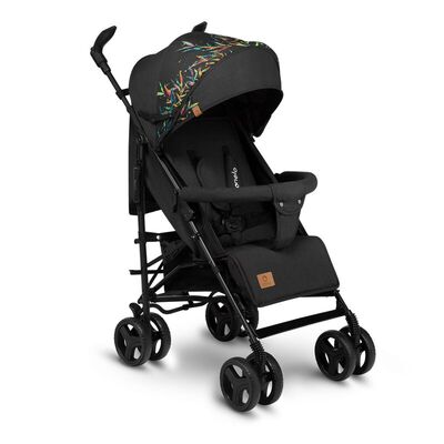 Carucior sport compact, Lionelo, Irma, Spatar reglabil in 4 pozitii, Suport picioare reglabil, Manere rotative, Pliere tip umbrela, 6- 36 luni, Pana la 15 kg, Conform cu EN1888-1:2018, Negru BYNLO-IRMA_DREAMIN