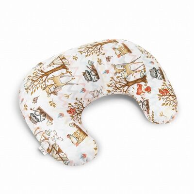 Perna pentru alaptat, Bocioland, Forest Adventure, Cu husa detasabila, Din bumbac, 50x18 cm BYNBOC0177