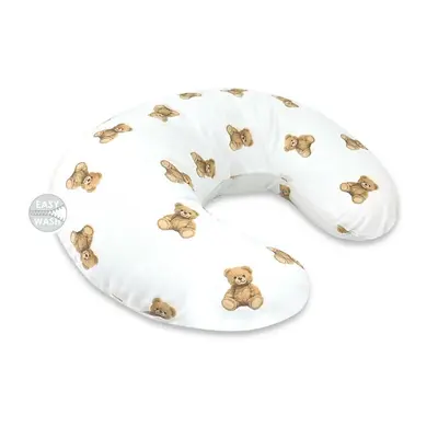 Perna pentru alaptat, Qmini, Din bumbac certificat Oeko Tex Standard 100, Cu husa detasabila, Cu fermoar securizat, Circumferinta 155 cm, Teddy Toys BYN6426972029520