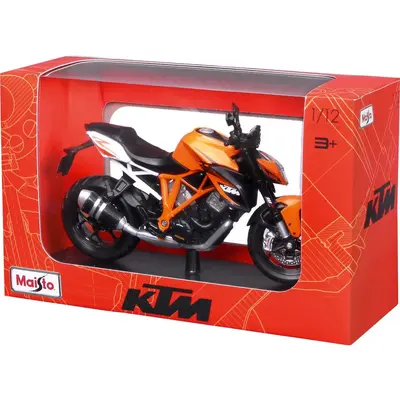 MAISTO MOTOCICLETA METALICA CU STAND KTM 1290 SUPER DUKE R SCARA 1 LA 12 VIVMST32710