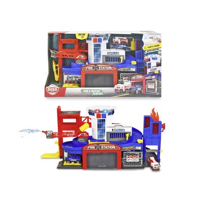 DICKIE SET STATIE DE POMPIERI SI SALVARE CU PULVERIZATOR DE APA SUNETE SI LUMINI VIV203719021