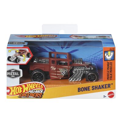 HOT WHEELS MASINUTA METALICA CU SISTEM PULL BACK BONE SHAKER MUSCLE MANIA SCARA 1 LA 43 VIVMTHPR70_HPR87