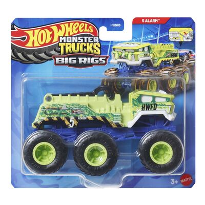 HOT WHEELS MONSTER TRUCK BIG RIGS MASINUTA METALICA CU 6 ROTI 5 ALARM SCARA 1 LA 64 VIVMTHWN86_JCH45