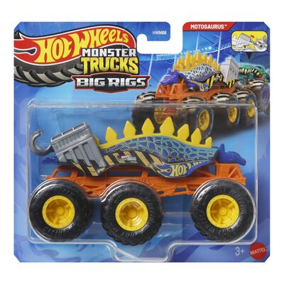 HOT WHEELS MONSTER TRUCK BIG RIGS MASINUTA METALICA CU 6 ROTI MOTOSAURUS SCARA 1 LA 64 VIVMTHWN86_JCH43