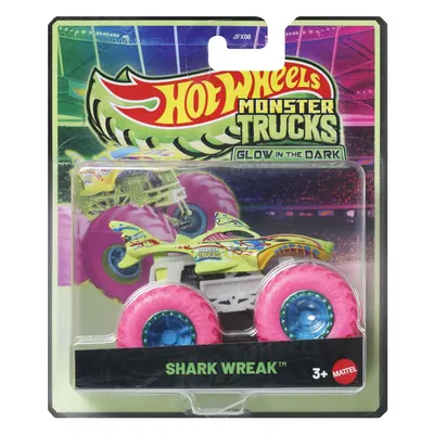 HOT WHEELS MONSTER TRUCK GLOW IN THE DARK MASINUTA SHARK WREAK SCARA 1 LA 64 VIVMTJFX08_JFX14