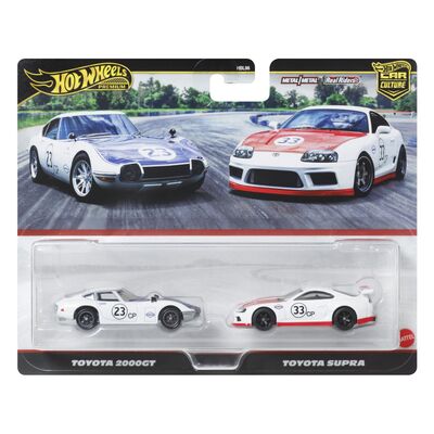 HOT WHEELS PREMIUM SET 2 MASINUTE METALICE TOYOTA 2000GT SI TOYOTA SUPRA SCARA 1 LA 64 VIVMTHBL96_JBL03