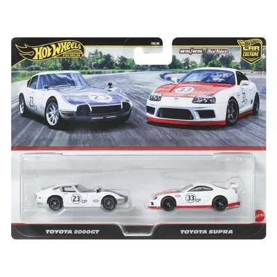 HOT WHEELS PREMIUM SET 2 MASINUTE METALICE TOYOTA 2000GT SI TOYOTA SUPRA SCARA 1 LA 64 VIVMTHBL96_JBL03