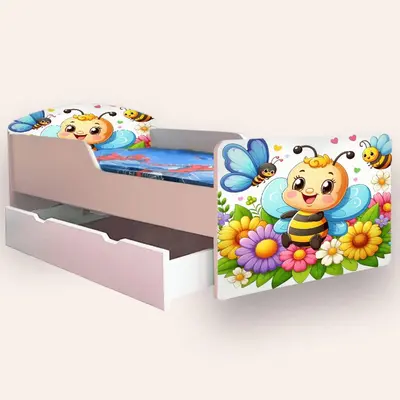 Pat Albinuta Mic 2-6 ani Cu sertar Cu saltea CMG52235667931476