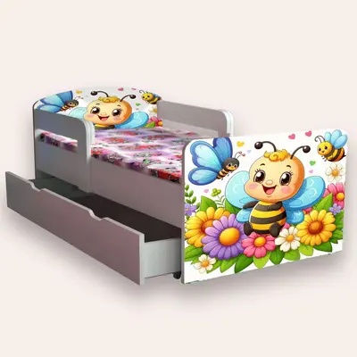 Pat Albinuta cu manere Mediu 2-8 ani Cu sertar Cu saltea CMG52235688477012