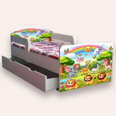 Pat Animale cu manere (Zoo) Mediu 2-8 ani Cu sertar Cu saltea CMG52235606655316