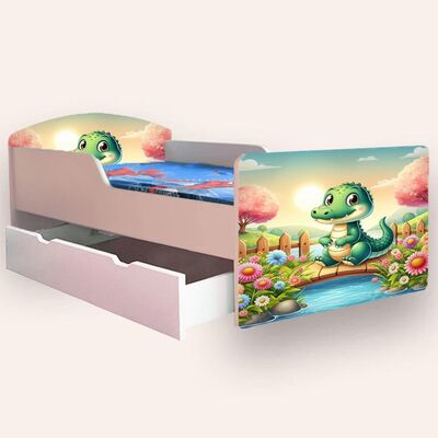 Pat Crocodil Mare 2-12 ani Cu sertar Fara saltea CMG52235762434388