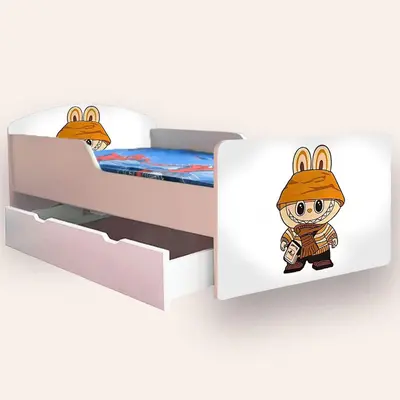 Pat LABUBU Mediu 2-8 ani Cu sertar Fara saltea CMG52235786158420