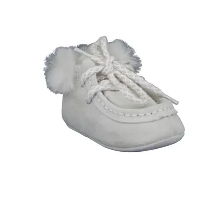 Botosei guler blana (Marime: 16, Culoare velur: Ivori Lamb) BFOX10312/LB_Ivori_16