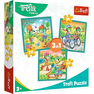PUZZLE TREFL 3IN1 INTALNIREA FAMILIEI TREFELIK VIV34872