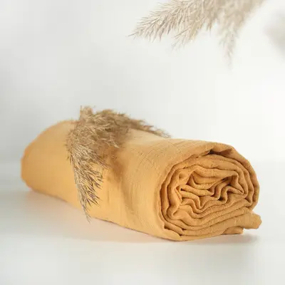 Onino - muselina multifunctionala din bumbac 100% organic, hug.me, honey gold, x1 bucata, 120 x 120 cm, certificata gots bbbcdsw001