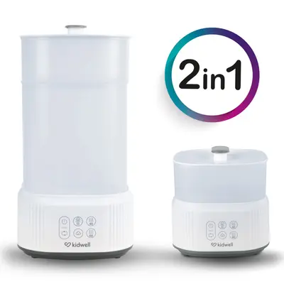 Sterilizator Cu Abur Pentru Biberoane Si Accesorii Cu Uscator Integrat Kidwell Puro 2 In 1 Pjbsterpur01a0
