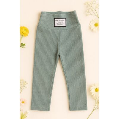 Colanti fetite ribbed verde mentol – confort si stil zilnic trmd415683