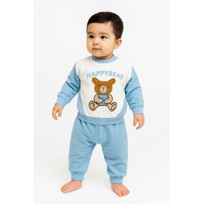Costumas bebelusi happybear bleu – set bluza si pantaloni trmd416328