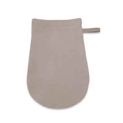 Manusa de baie, Qmini, Pentru bebelusi, 12x21 cm, Din tricot termo-terry din bambus, Materiale certificate Oeko Tex Standard 100, Mocha BYN6426972030076