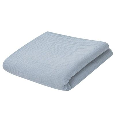 Paturica bebe, New Baby, 70x100 cm, Din muselina, 100% bumbac certificat Oeko Tex Standard 100, Grey BYN59008