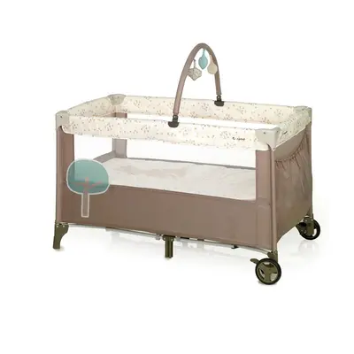 Patut pliant, Jane, Duo Level, Cu roti, Cu arcada cu jucarii, Geanta de transport, Cu doua nivele, Conform standardelor europene EN 716-1:2017+AC:2019EN 16890:2017 + A1:2021, Iris BYN8420421087510